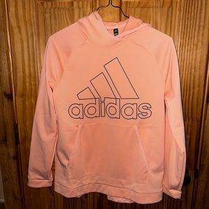 Peach adidas hoodie cool texture